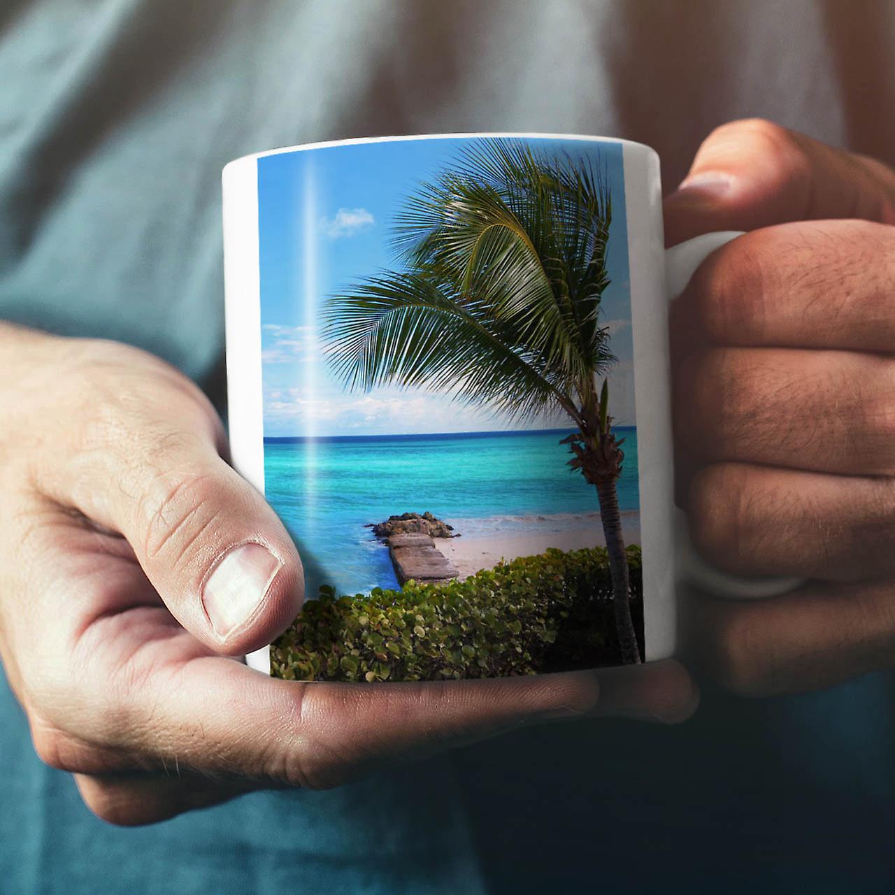 Blue Sea Tropic Nature NEW White Tea Coffee Ceramic Mug 11 oz | Wellcoda