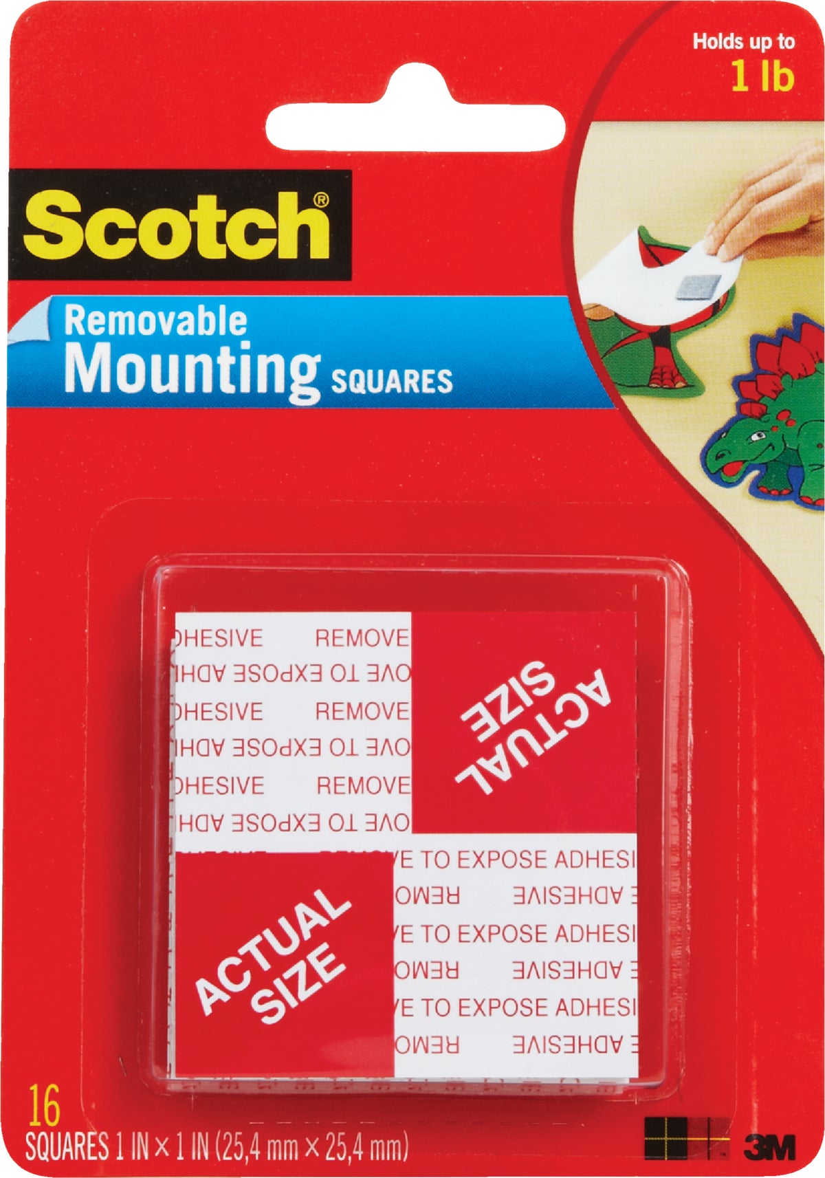 Scotch Self-Adhesive Mounting Squares 1 Lb. White