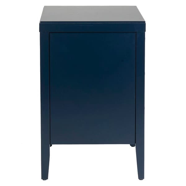 Painted Acacia Wood 3-Drawer Nightstand