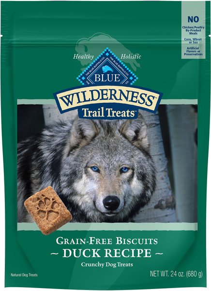 Blue Buffalo Wilderness Trail Treats Grain-Free Duck Biscuits Dog Treats