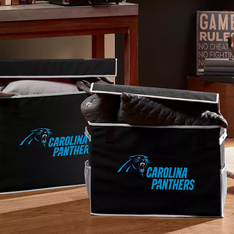 Franklin Sports Carolina Panthers Small Collapsible Footlocker Storage Bin