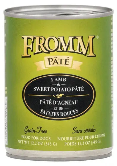 Fromm Grain Free Lamb and Sweet Potato Pate Canned Dog Food;