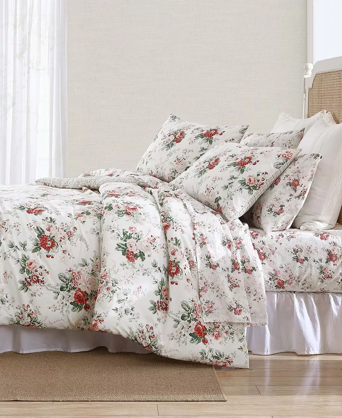 Laura Ashley Ashfield Flannel 2-Piece Comforter Set， Twin