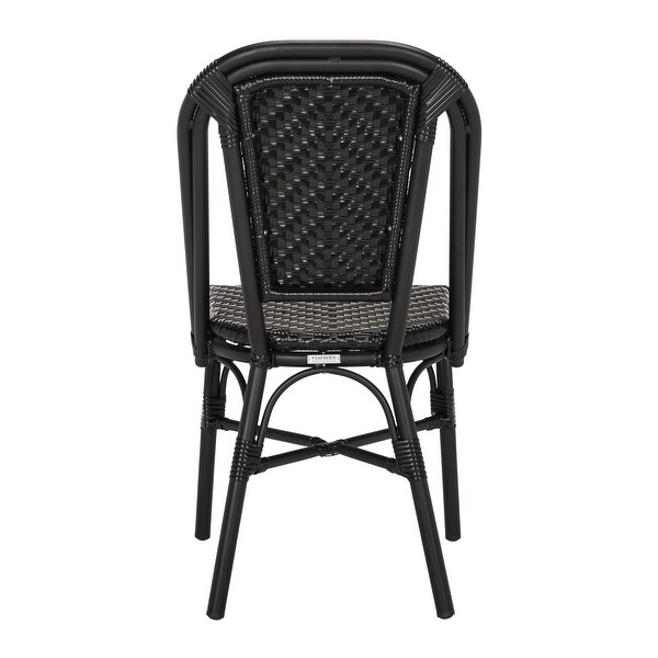 SAFAVIEH Daria Stacking Black Side Chair (Set of 2)