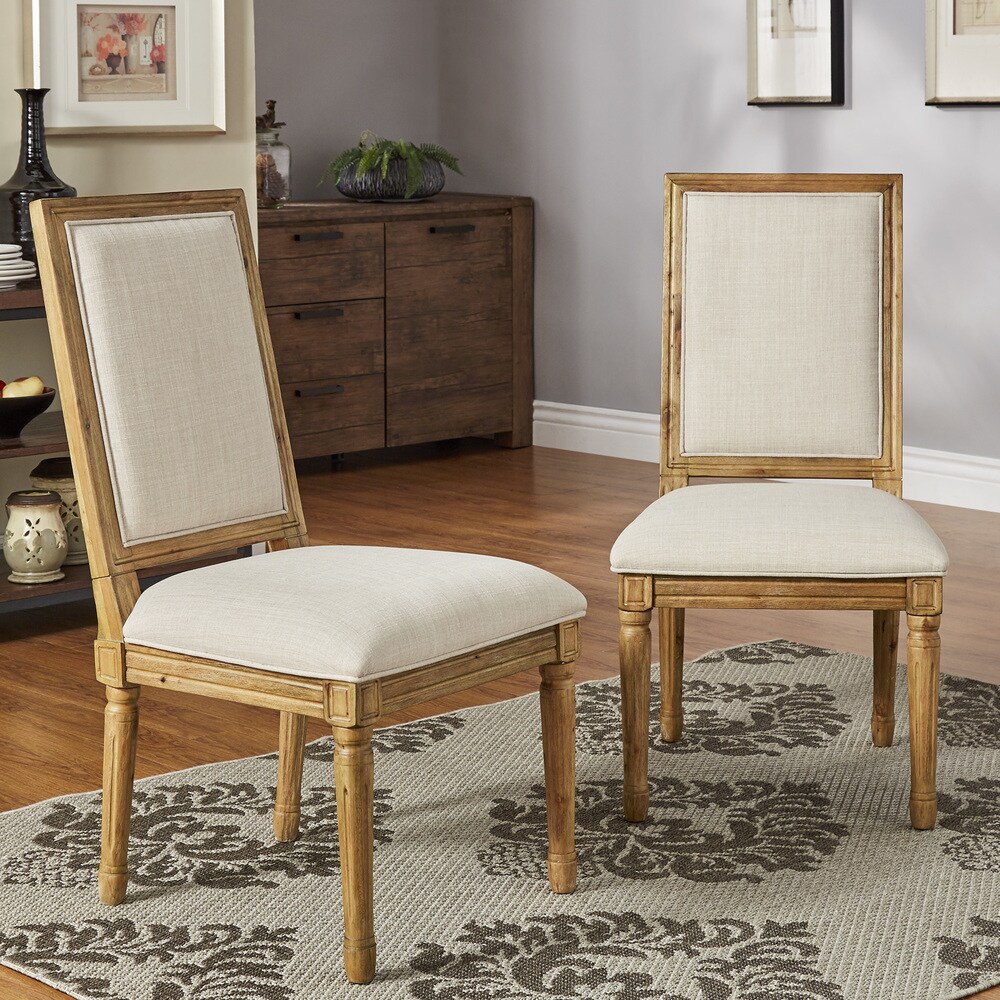 Deana Rectangular Linen Dining Chairs (Set of 2) by iNSPIRE Q Artisan