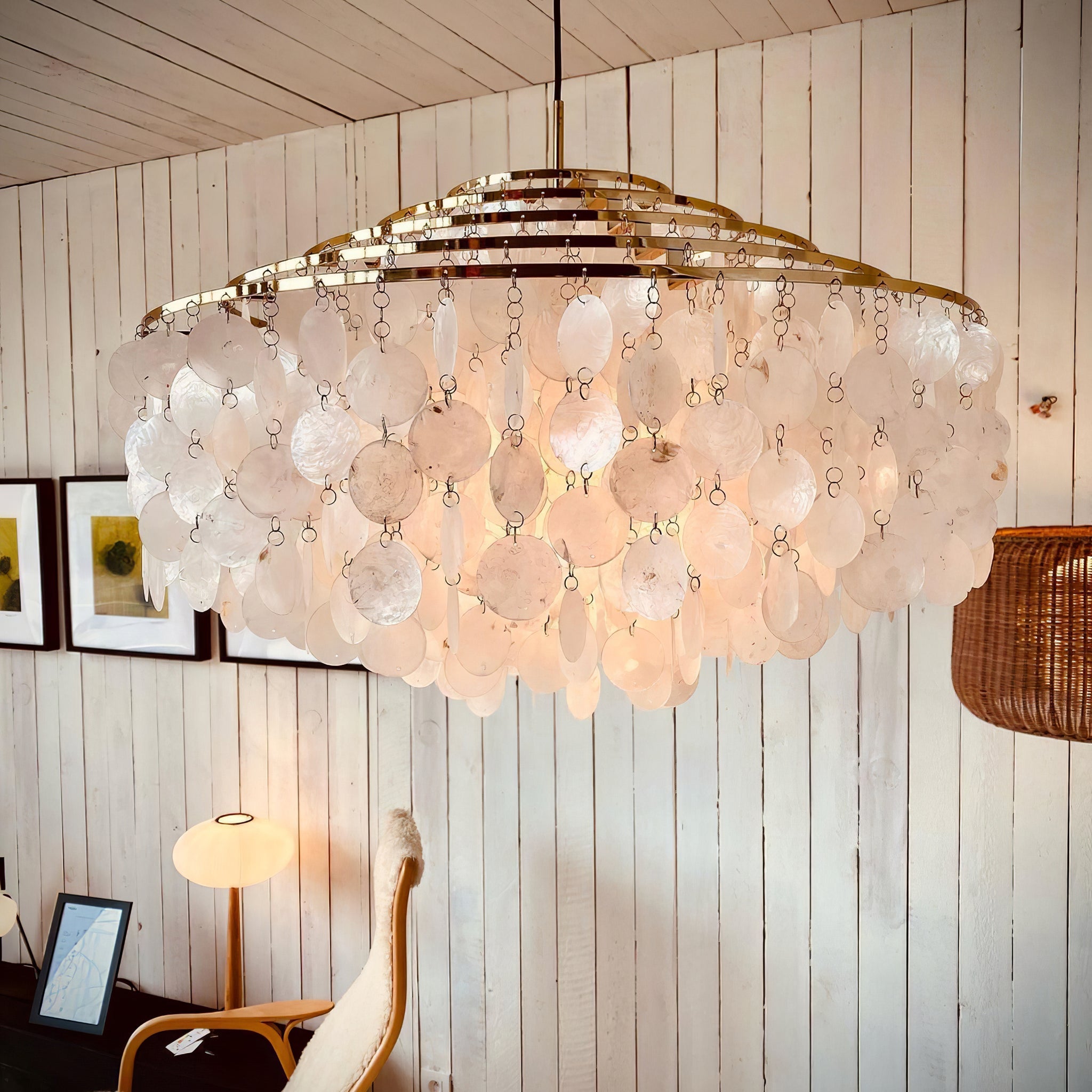 Round Shell Chandelier