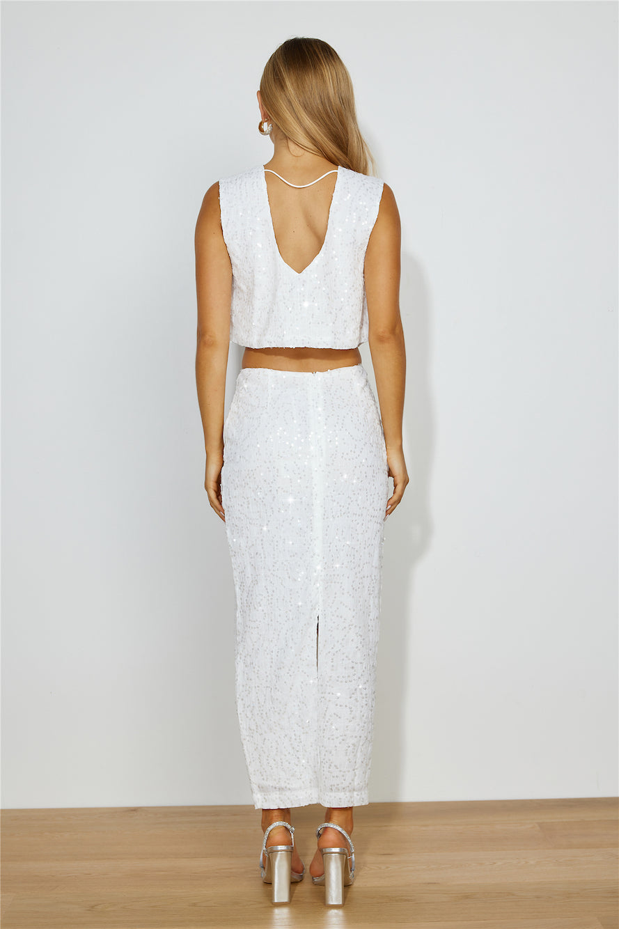 SEVEN WONDERS Esther Midi Skirt White