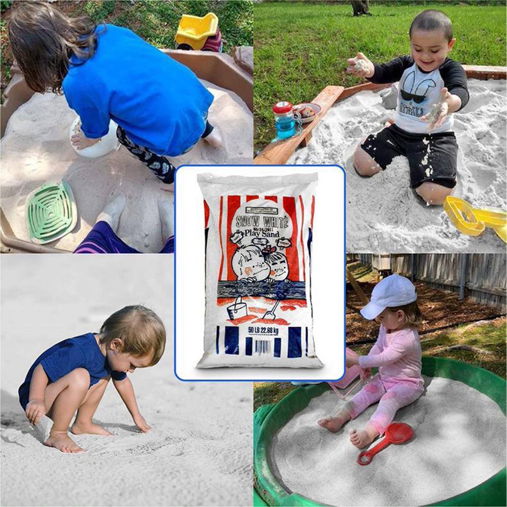 US SILICA Snow White Comfortable Play Sand for Sand Tables White 50 lbs. Bag 15219P14160