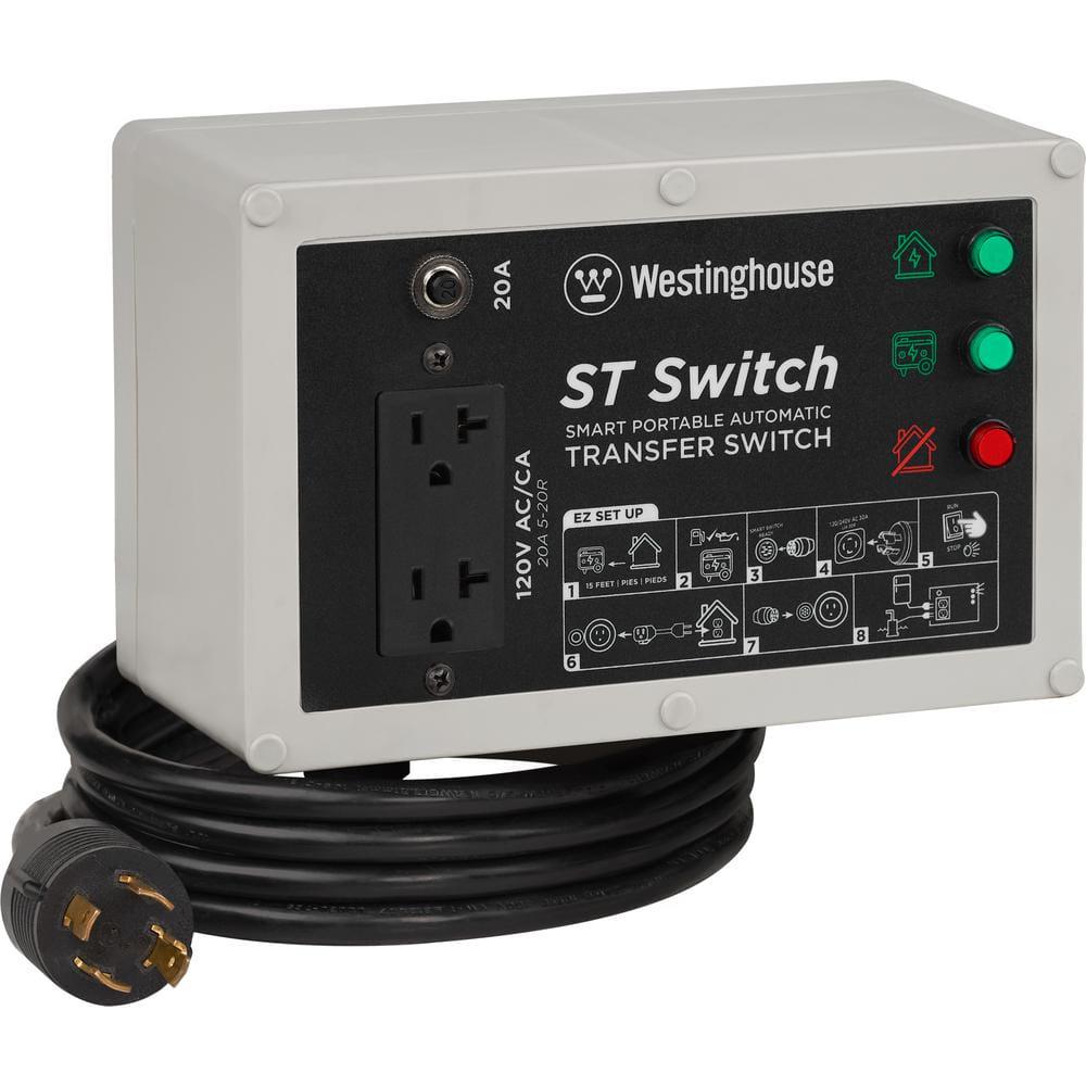 Westinghouse 120Volt 20Amp Portable Automatic Transfer Switch with Smart Technology