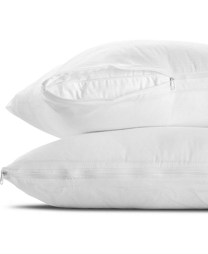 Mastertex Maxi 2 Pack Cotton Pillow Protector and Pillows Set 2 Pack