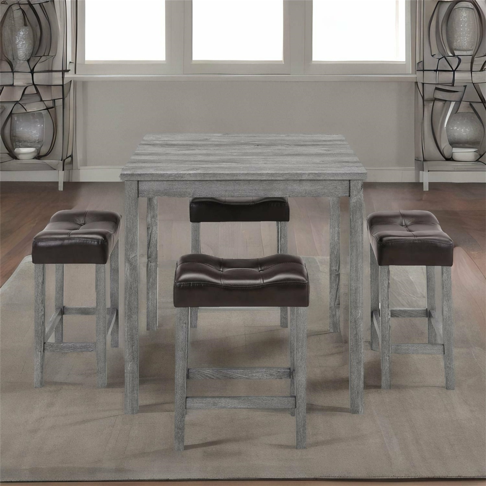 Solid Wood 5 Piece Dining Table Set for Living Room