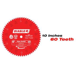 DIABLO 10 in. x 60-Tooth and 12 in. x 80-Tooth Fine Circular Saw Blades (2-Blades) D10601280X2GS