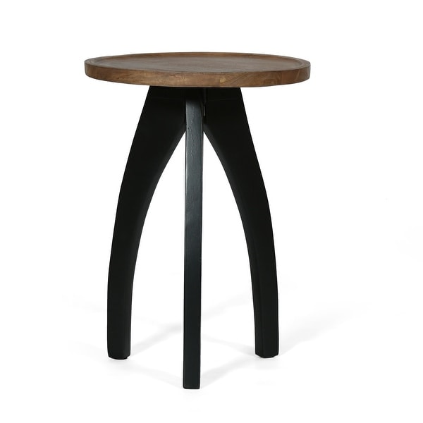 Elwell Mango Wood Handcrafted Side Table by Christopher Knight Home