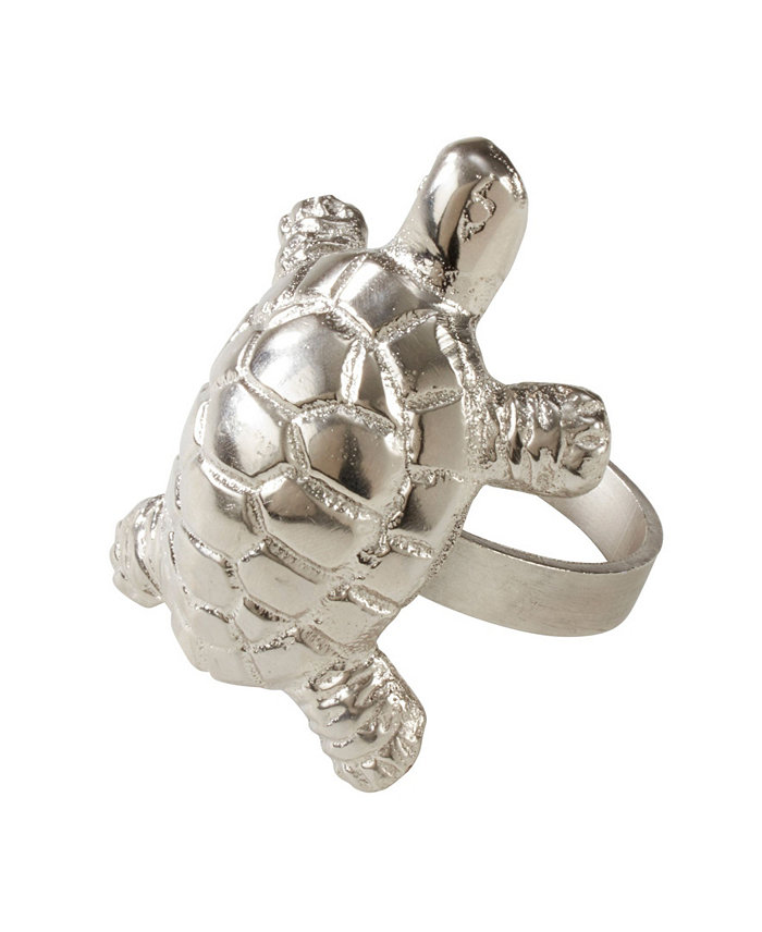 Saro Lifestyle Turtle Dinner Napkin Ring Set of 4