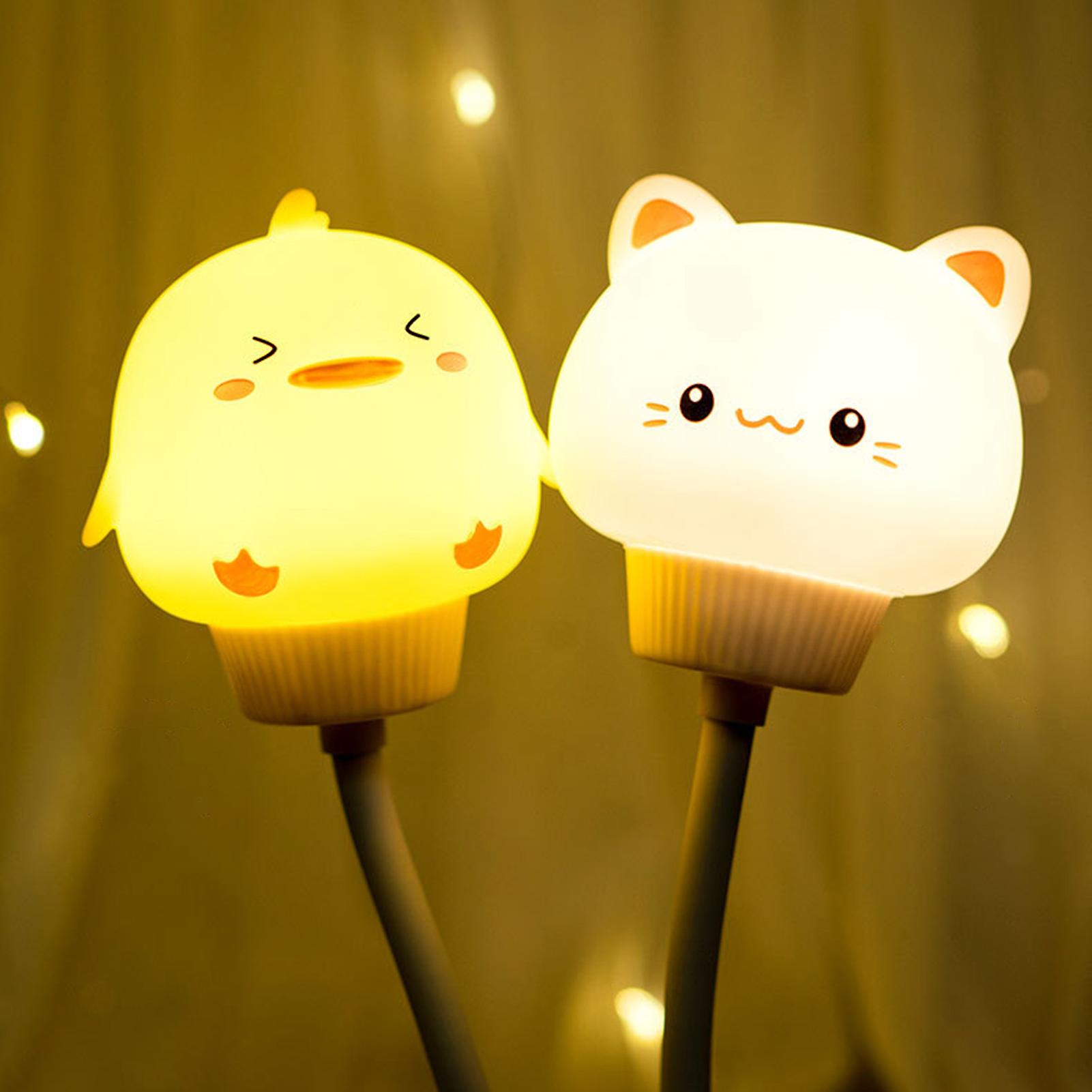 Flexible Mini Usb Leds Night Light Cute Rabbit/bear/cat/duck Baby Feeding Lamp Portable Reading Lamp No.183487