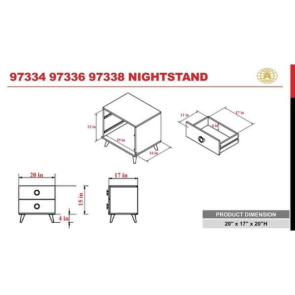 Night Table in White - - 35171105