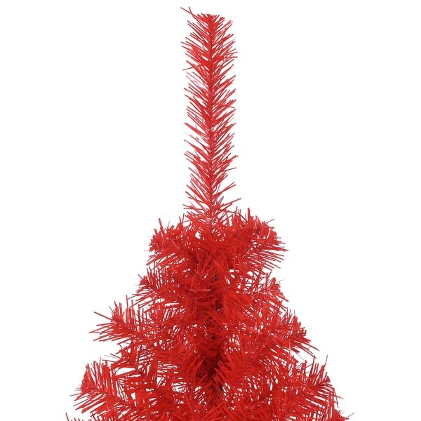 vidaXL Christmas Tree Decoration Artificial HalfCircle Tree with Stand PVC