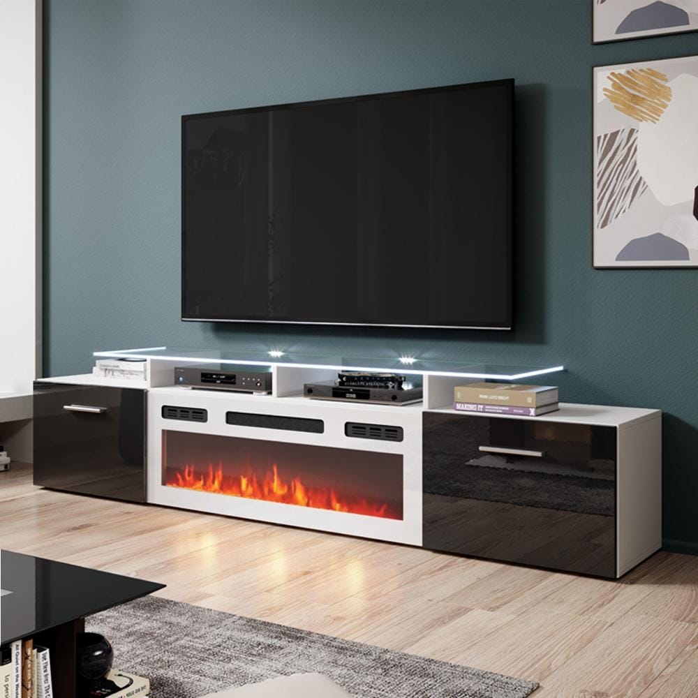 Rova WH EF Electric Fireplace Modern 75\