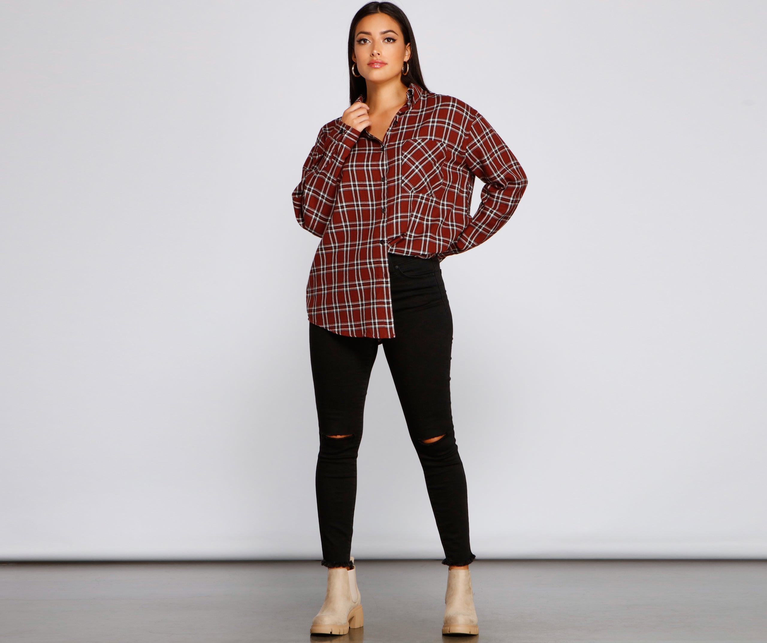 Mad About It Plaid Button Down Shirt