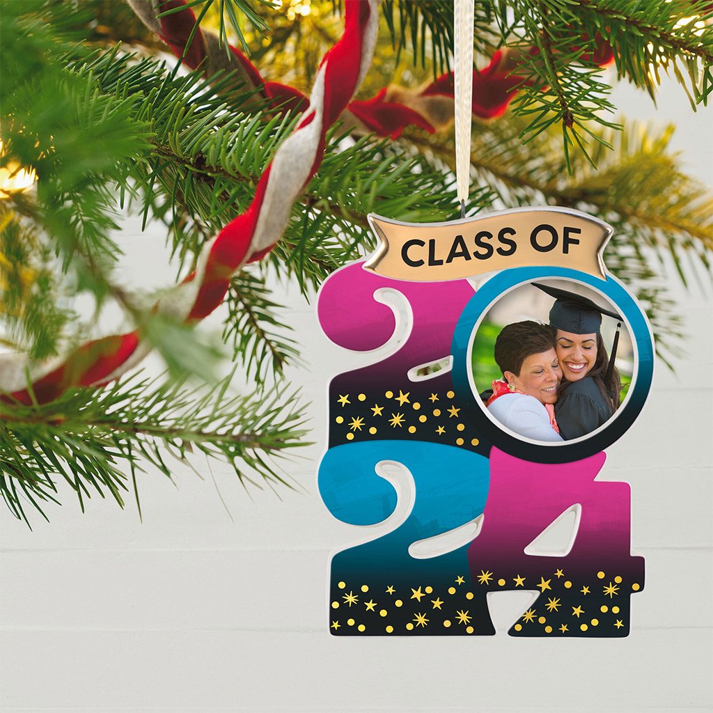 Hallmark  Congrats, Grad! 2024 Porcelain Photo Frame Ornament