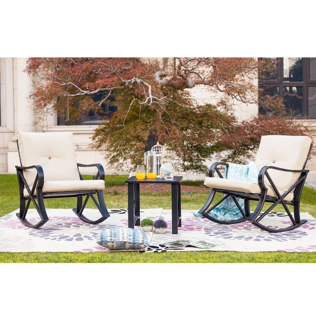 3pc Rocking Chair Patio Seating Set Patio Festival