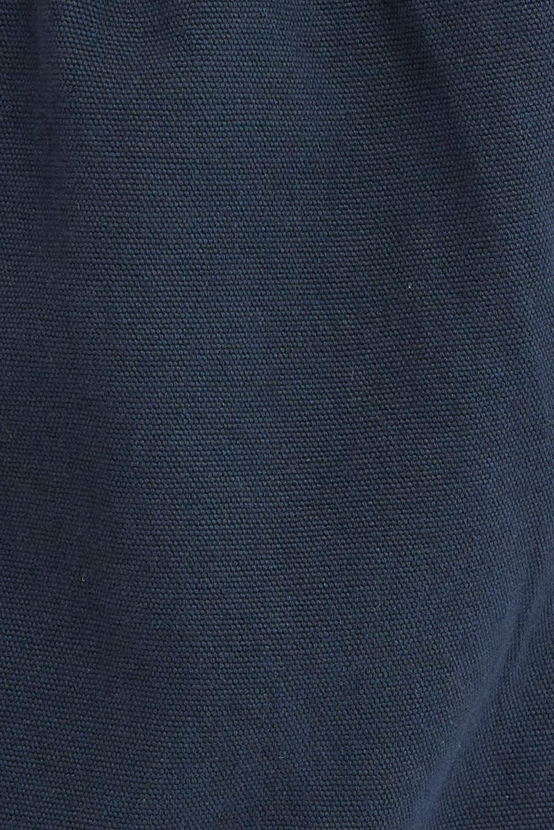 Blue Parachute Pants Low Rise