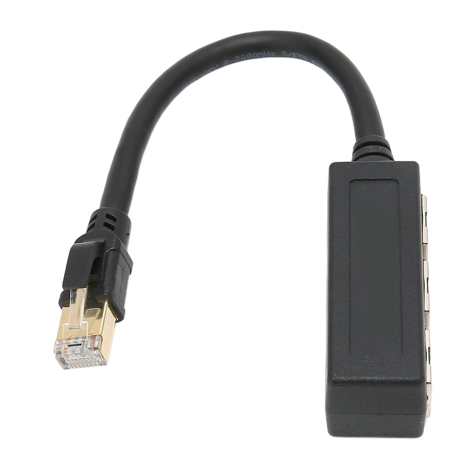 Rj45 Ethernet Adapter Cable Extension 1 To 3 Port Excellent Connection Transmission Good Signal Ethernet Socket Adapter