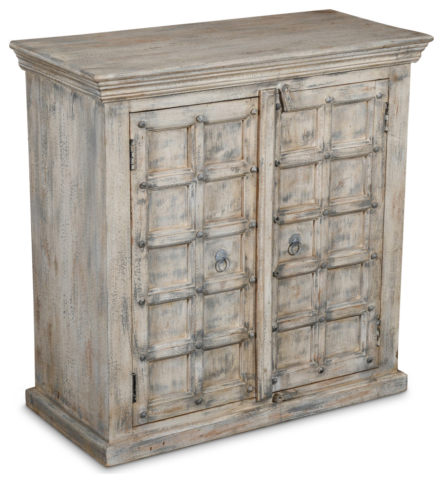 Dale Distressed Antique 2 Door Accent Cabinet   French Country   Accent Chests And Cabinets   by Timbergirl  Houzz