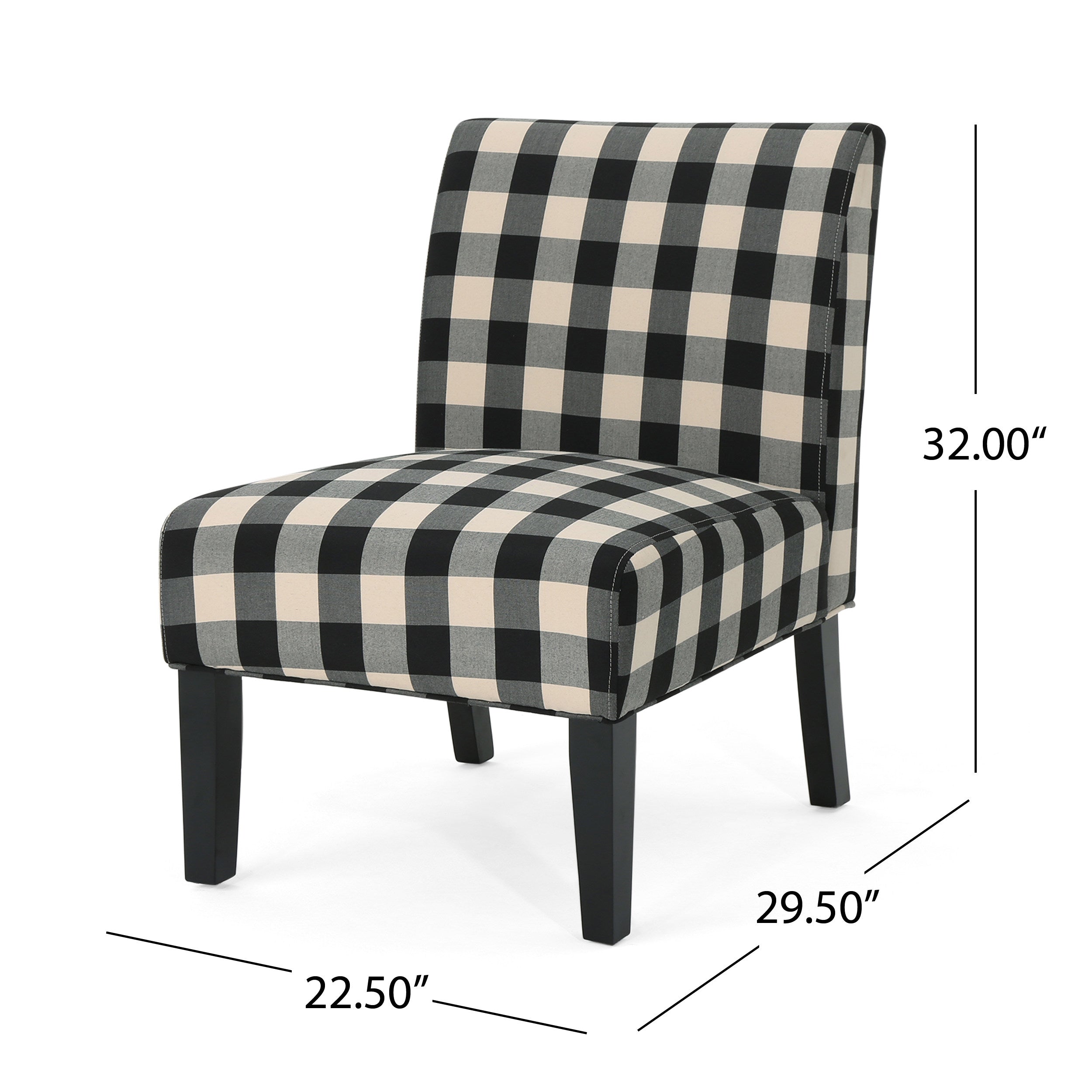 Kendal Contemporary Fabric Slipper Accent Chair