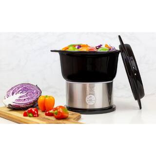 KALORIK 4.75 Qt. Black Stainless Steel Food Steamer and Rice Cooker DG 44815 BK