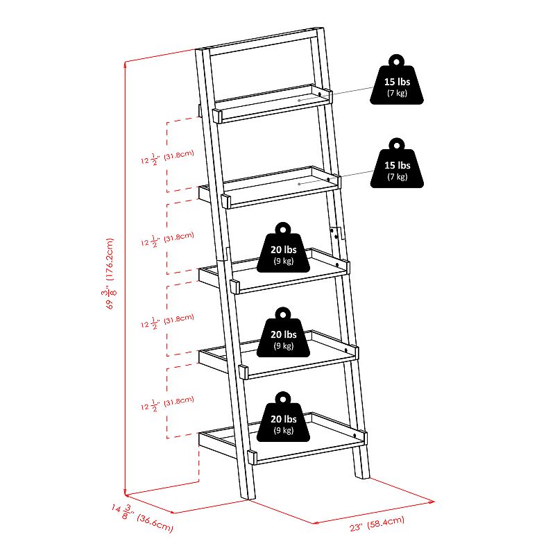 Winsome Bellamy Leaning Shelf