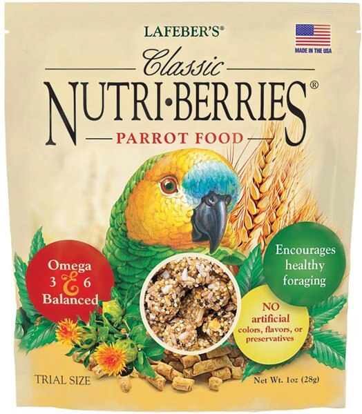 Lafeber Classic Parrot Nutri-Berries Bird Food， 1-oz bag