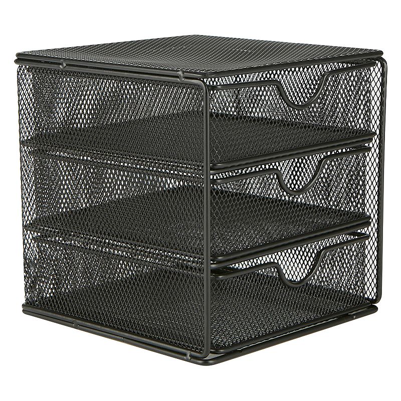 Mind Reader Mesh Mini 3 Tier Drawer Organizer