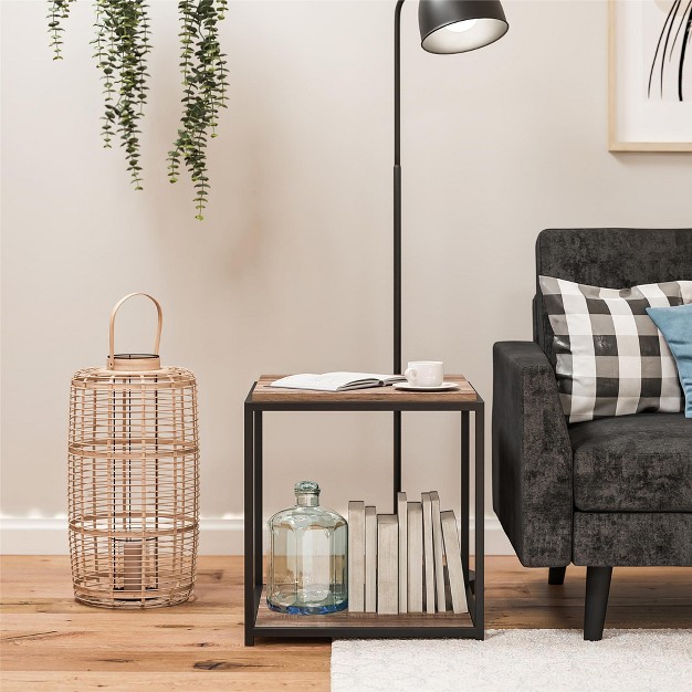 Realrooms Fayette End Table Weathered Oak