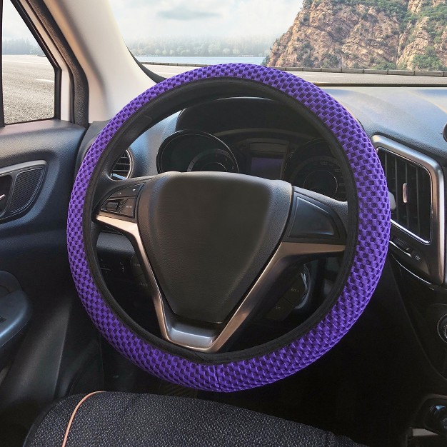 Anti Slip Steering Wheel Cover Elastic Stretch Mesh Cloth Cover Accessory For Car