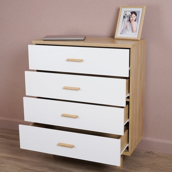 Wooden Dresser Storage Cabinet with 4 Drawers - - 37074802