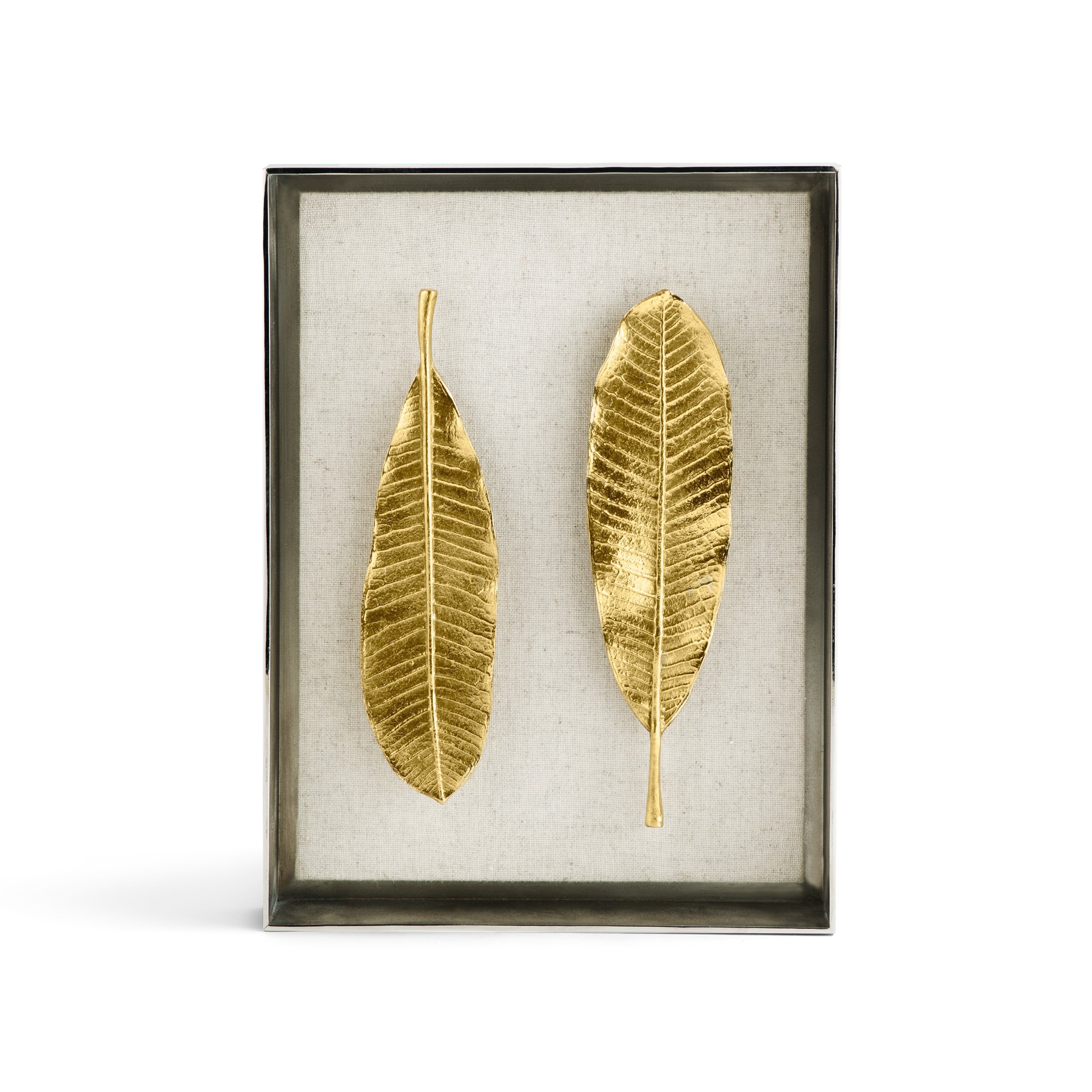 Champa Leaf Fabric Shadow Box