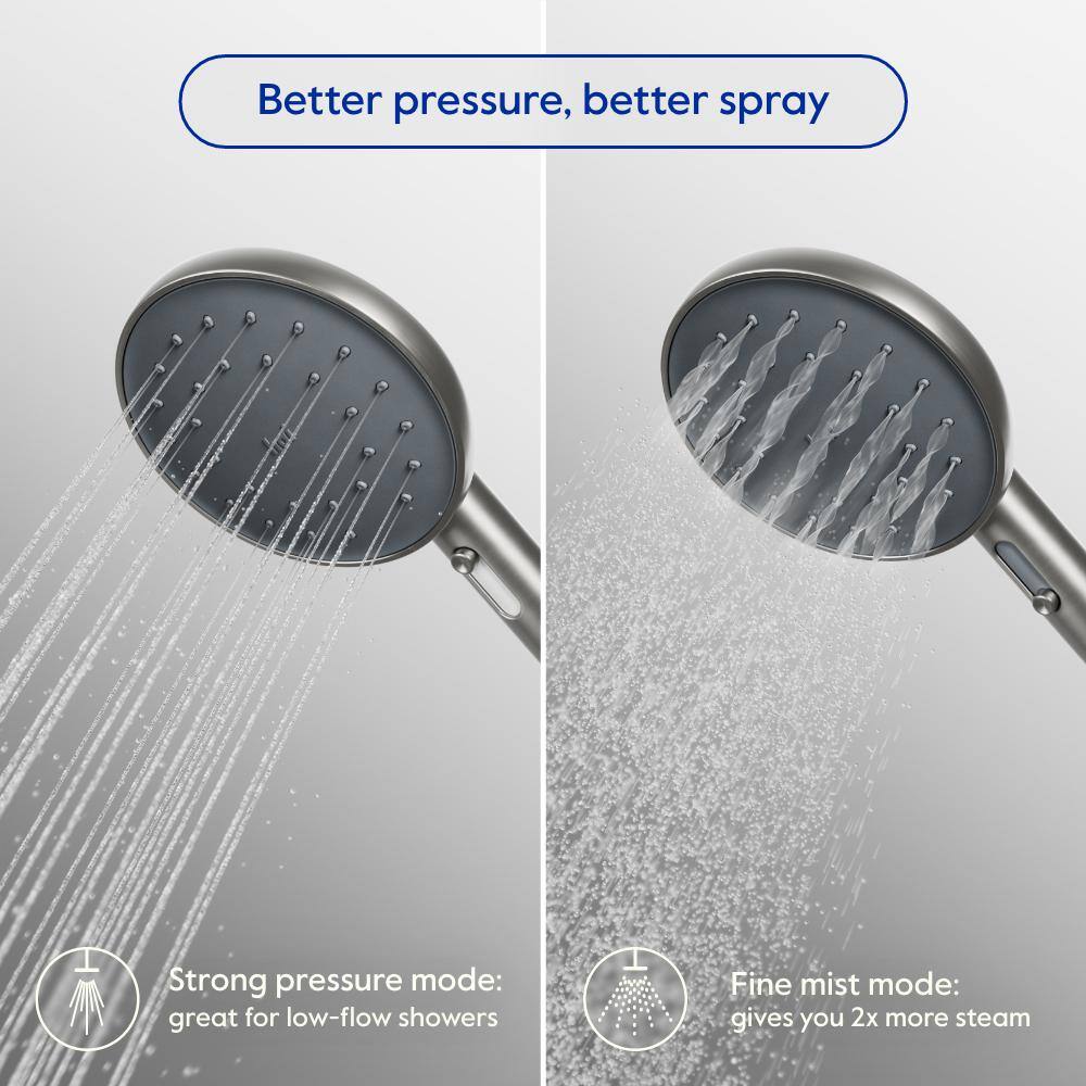 HAI Smart 2-Spray Wall Mount Handheld Shower Head 2.5 GPM in Charcoal HSBTHI2