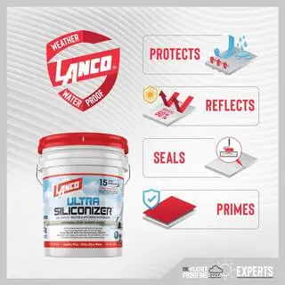 Lanco Ultra Siliconizer 5 Gal. 100% Acrylic Elastomeric White Reflective Roof Sealer