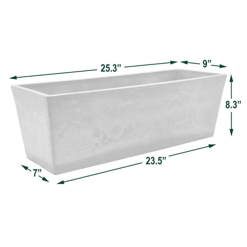 Arcadia Garden Products 25.3 in. x 9 in. Taupe Composite PSW Window Box U65TP