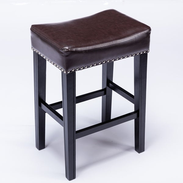 26''Faux Leather Bar Stools ，Set of 2