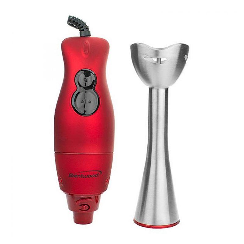 Brentwood 2-SPEED HAND BLENDER - RED Soft Grip Handle