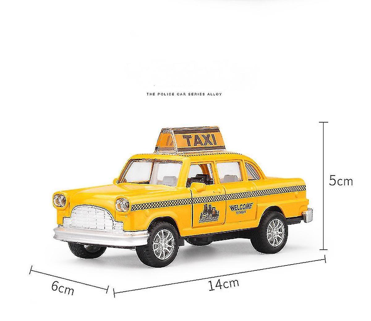 Taxi Car Toy For Kids， Yellow Cab New York City Taxi Cab Toy Diecast Model Toy Car With Pullback Act