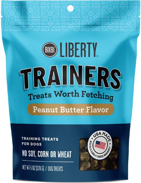 BIXBI Liberty Trainers Peanut Butter Flavor Grain-Free Dog Treats