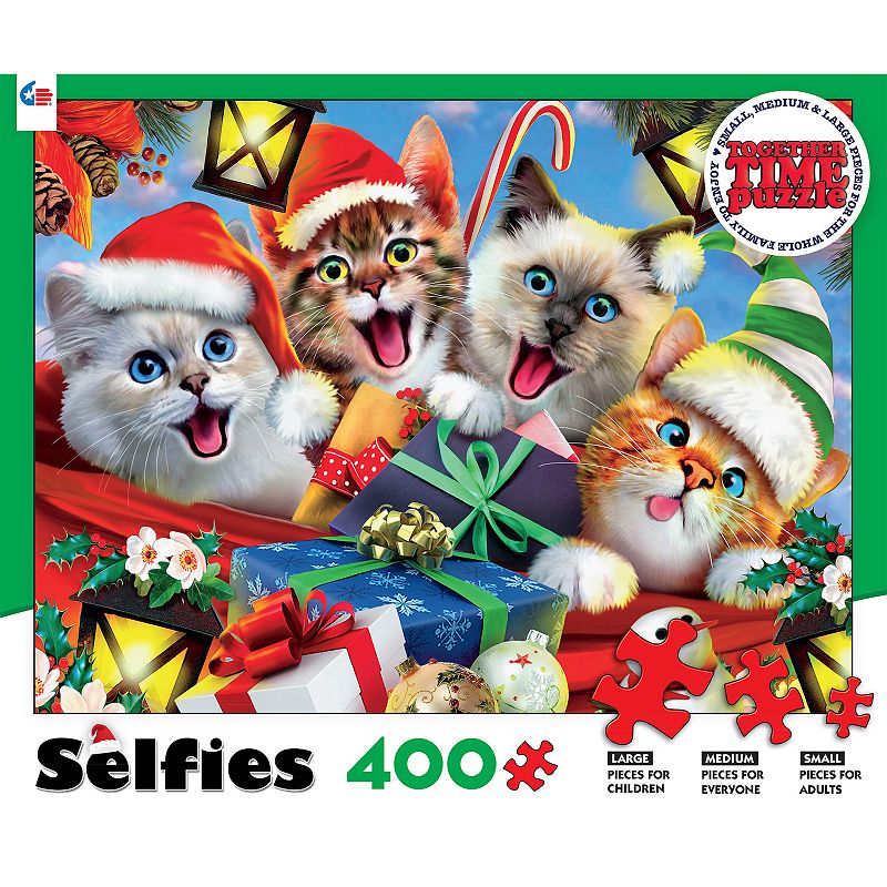 Ceaco 400 pc. Together Time Selfies Holiday Cats Puzzle