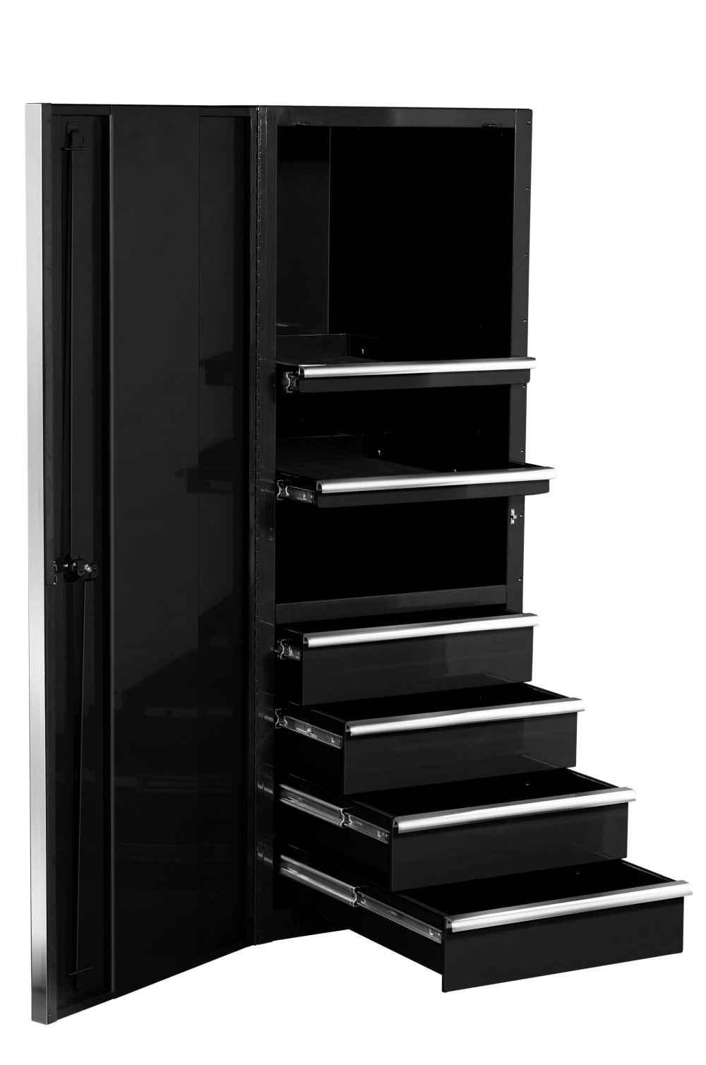 Extreme Tools 24 Black Side Cabinet with Chrome Handles