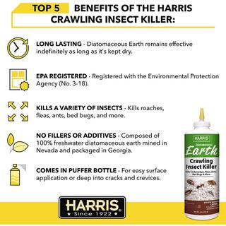 Harris 8 oz. Diatomaceous Earth Crawling Insect Killer DECRAWL-8