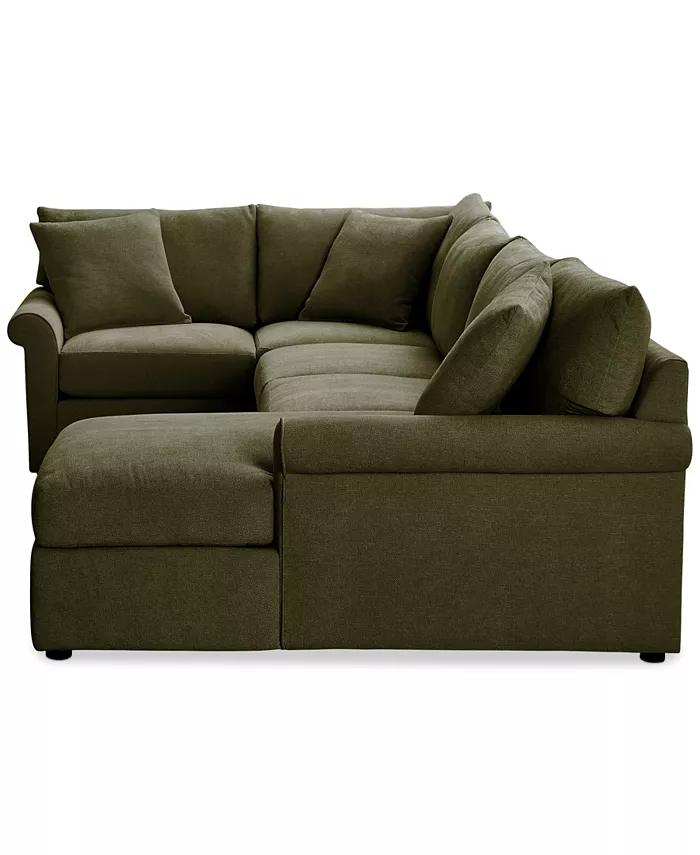 Furniture Wrenley 138 4-Pc. Fabric Modular Chaise Sectional Sofa