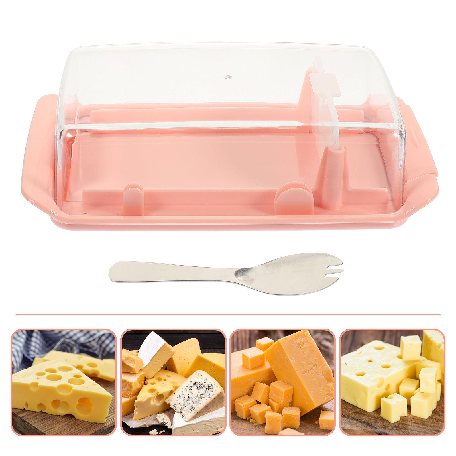 Stainless Steel Butter Cutter Cheese Butter Serving Storage Container Plate Butter Cheese Fresh Box