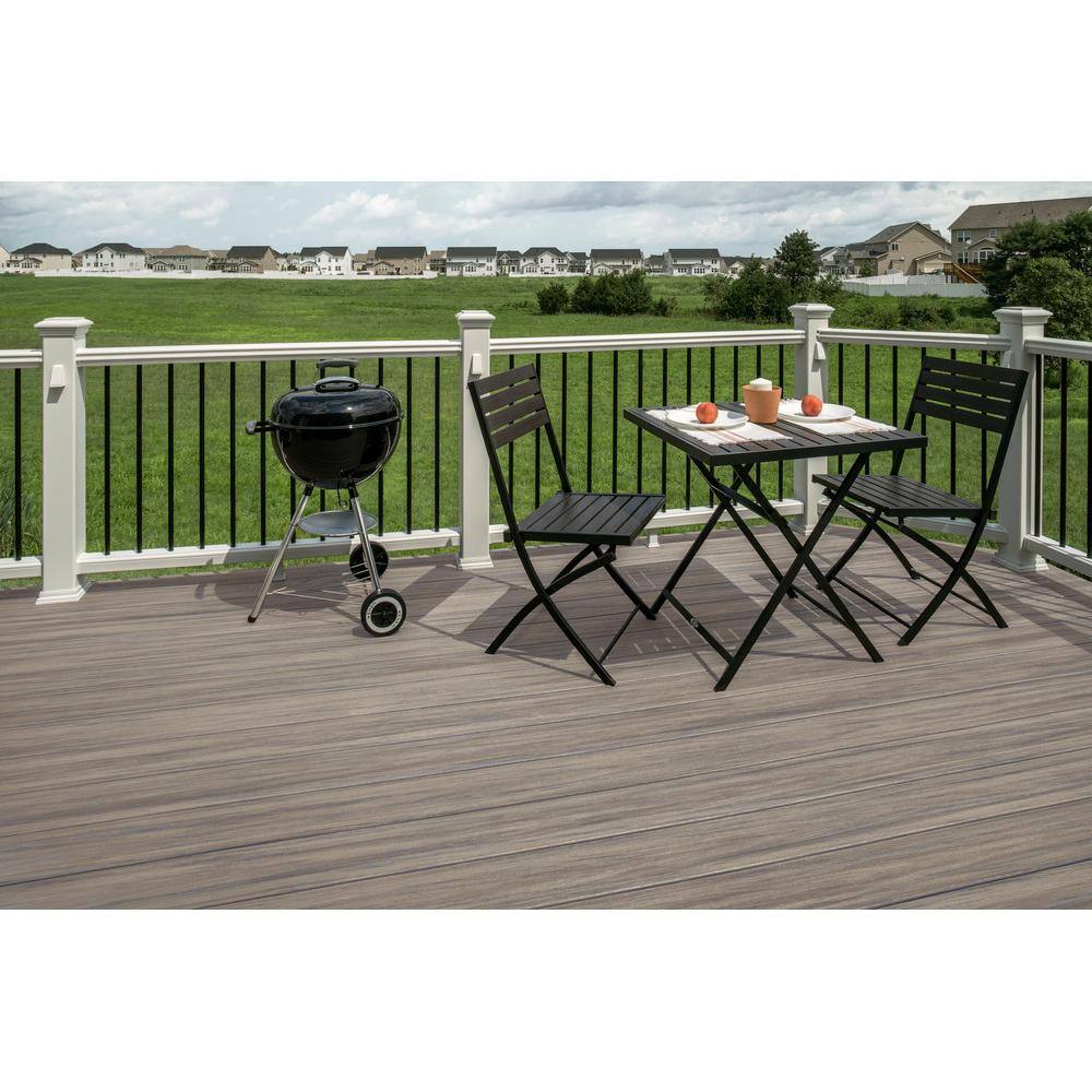 Trex Enhance Naturals 1 in. x 6 in. x 1 ft. Rocky Harbor Composite Deck Board Sample - Grey 543970105